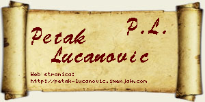Petak Lučanović vizit kartica